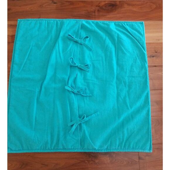 The Company Store Euro Cotton Pillow Sham Madras Plaid Fish Multicolor 26"x26" - Picture 5 of 7